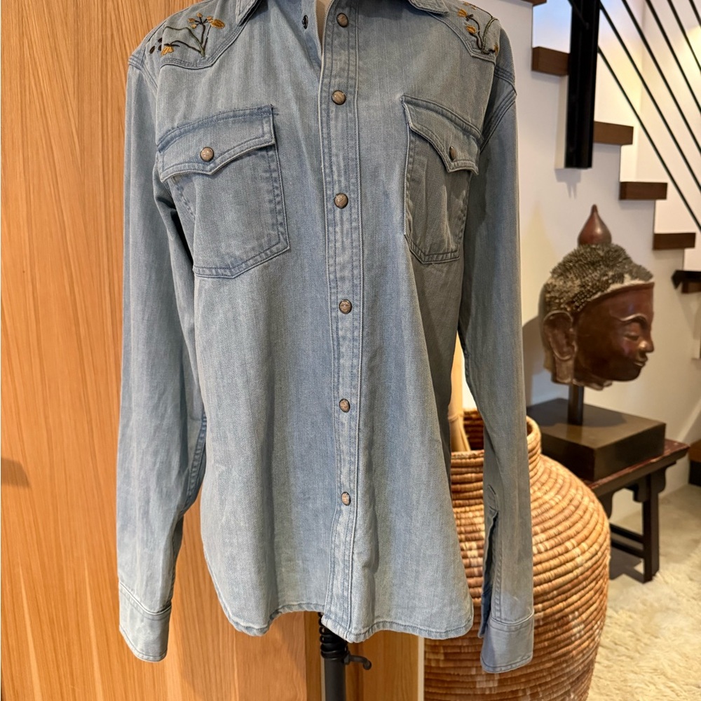 Women's Denim Button Down Shirt